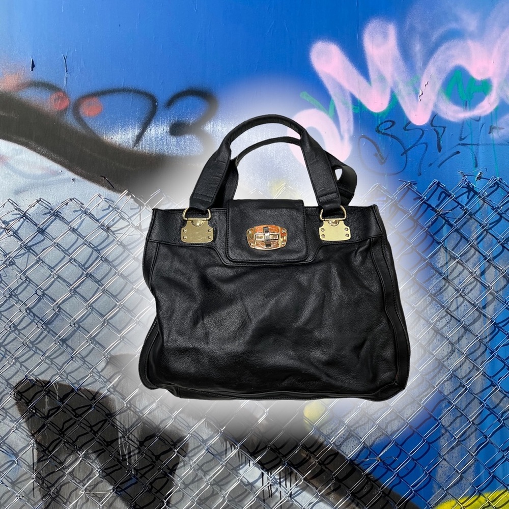 FELIX REY New York Black Shoulder HandBag Purse Hobo Tote Satchel